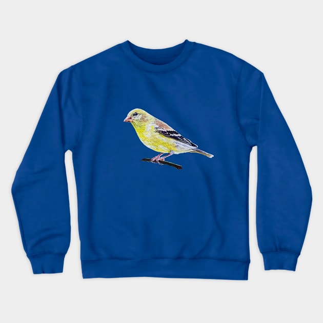 American Goldfinch painting (no background) Crewneck Sweatshirt by EmilyBickell